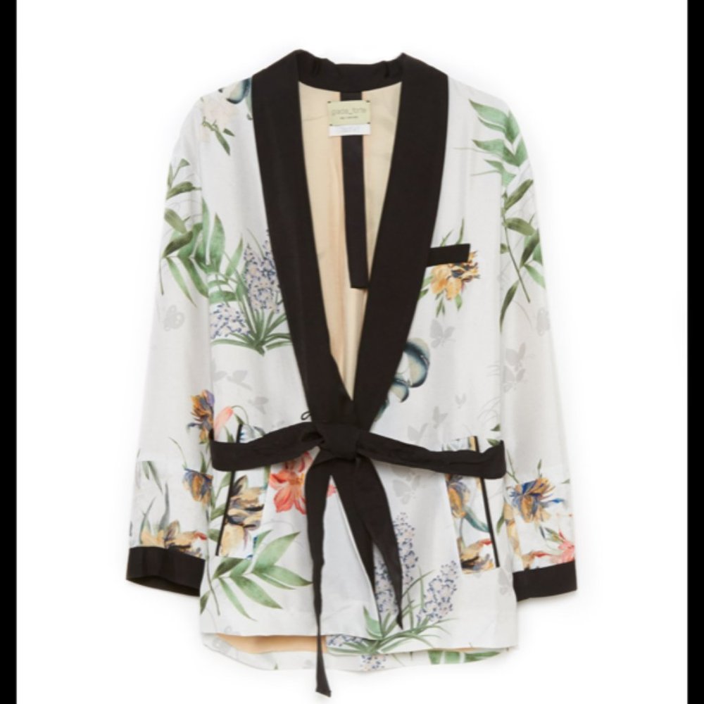 Giada Forte Silk Floral Blazer
